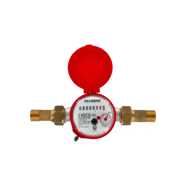 6111C05-1_25_11zon.webp Medidor Agua Caliente Genebre 1” CON COLAS DE 3/4” Qn 1,5m3/h PN 16bar