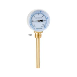 Termometros Cuerpo Ac Zinczdo 63ø, Vaina De Latón De 100mm, Inferior Genebre